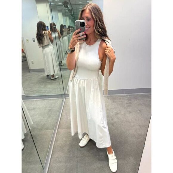 Zella White Sleeveless Maxi Dress - Picture 3 of 15